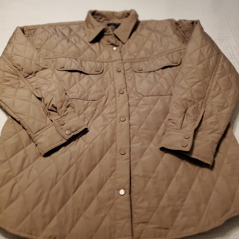 Women's Blu Pepper Quilted Shacket / Shirt Jacket
